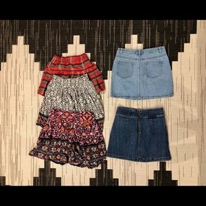 F21 | URBAN OUTFITTERS | 5 SKIRT BUNDLE